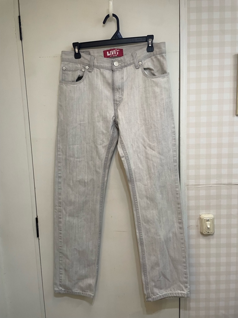 Levi's Red Tab 511 Gray Skinny Jeans 30 x 30 punk grunge light wash acid